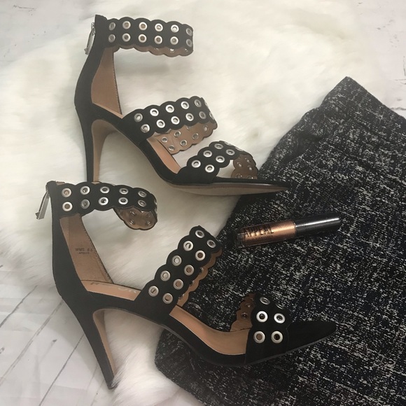 NWT Report Black Hardware Apollo Zipper Heels - Picture 3 of 8